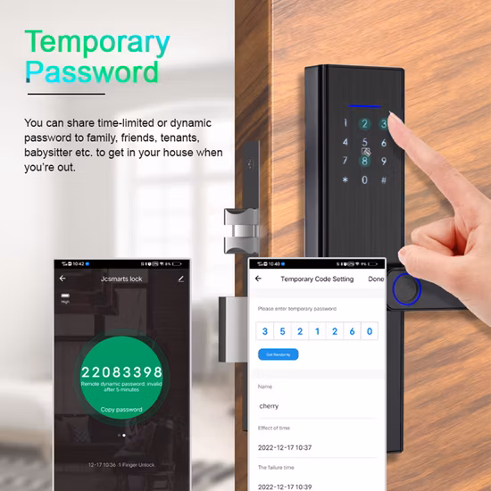 Tuya WiFi Electronic Smart Lock with Fingerprint/ Password/ Card/ Key Unlock