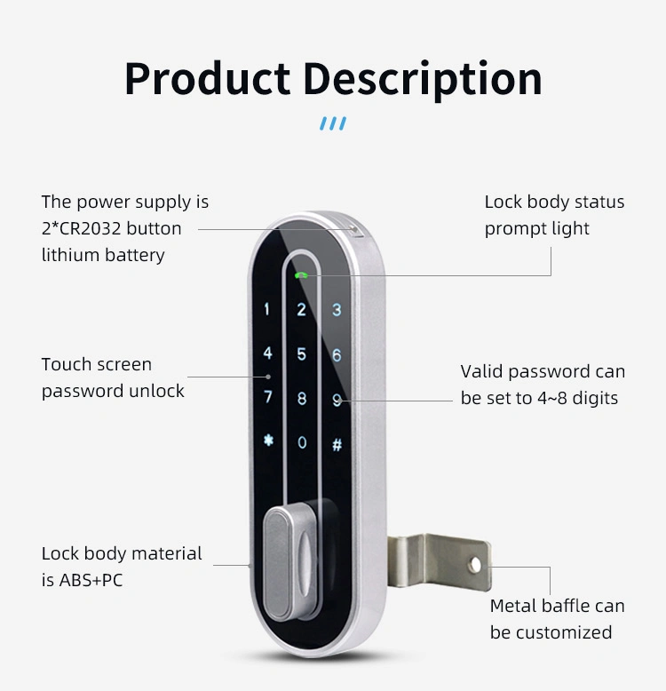KERONG 4 Digits Pin Code High Security Combination Wardrobe Door Lock With Keypad