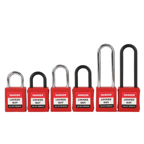 38mm Safety Padlock Colorful Industrial Long Steel Shackle Lockout Padlock Durable Security Lock