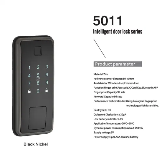 Fingerprint Password IC Card Key Bluetooth APP Smart Electronic Digital Deadbolt Door Lock