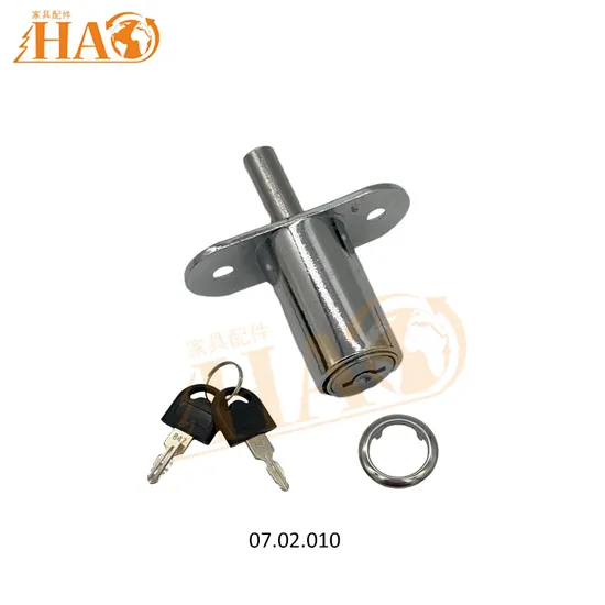 Zinc Alloy Furniture Lock Drawer Desk Wardrobe Cabinet Push Plunger Lock 