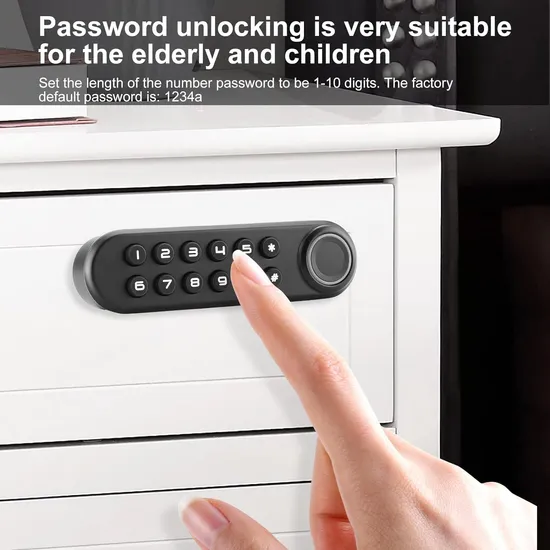 Smart File Cabinet Electronic Safety Drawer Lockers Wardrobe Steel Furniture Fingerprint Private Lock 