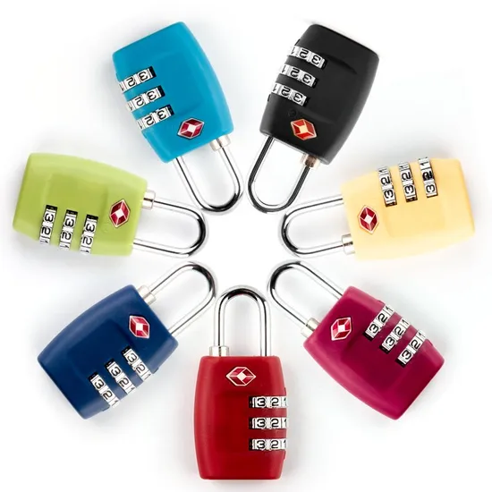 OEM Customized 3 Digit Combination Suitcases Lock Anti Theft Tsa Padlock 